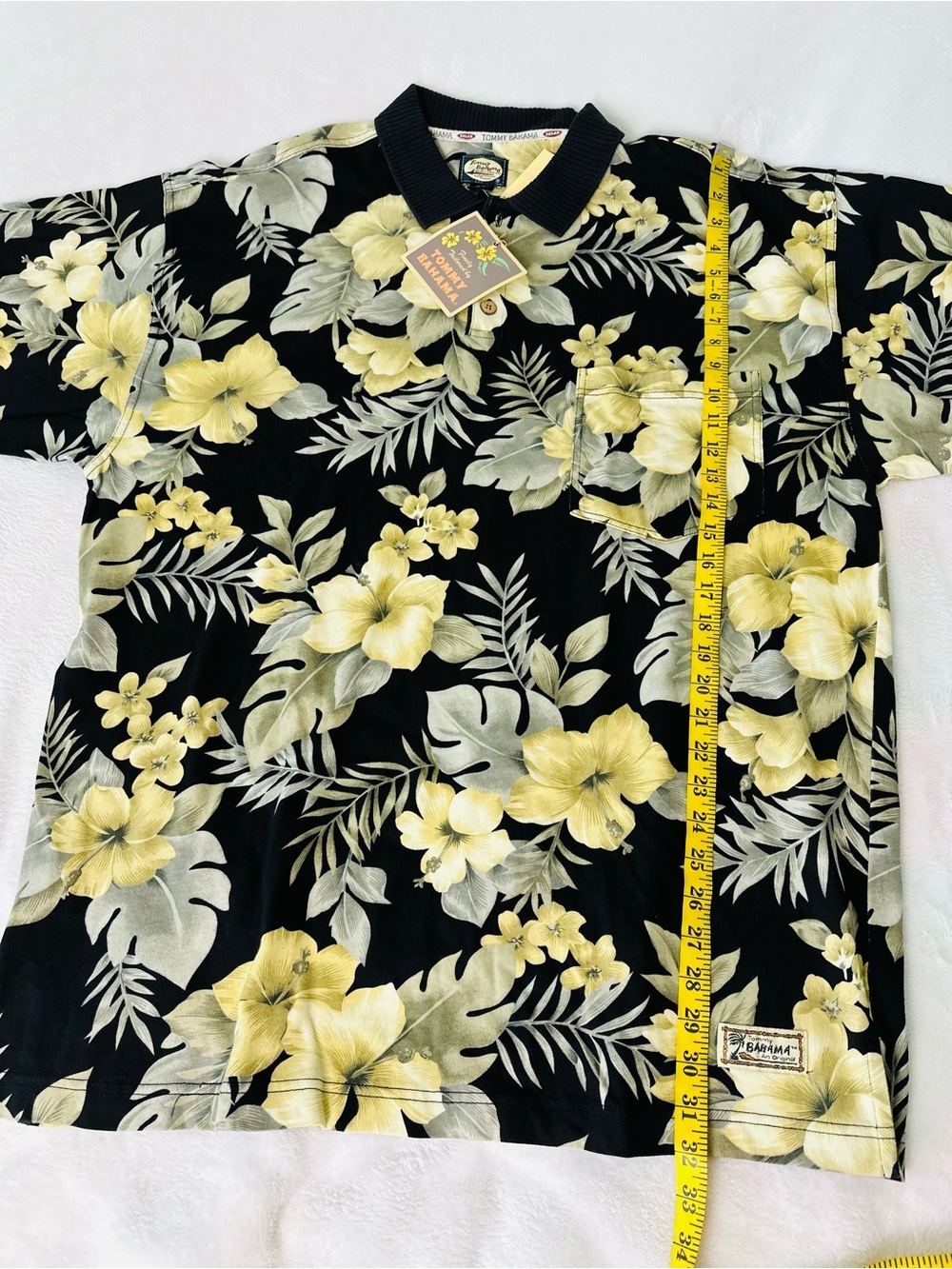Tommy Bahama Black Floral Daydream Believer Polo Size XL - Picture 4 of 7